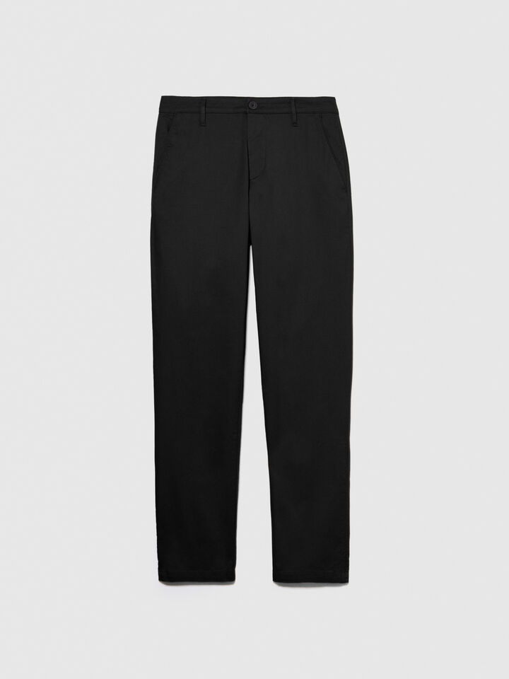 Slim fit chinos - men's chino trousers - Black | Sisley image number 6